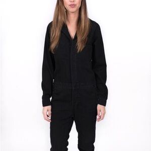 NWT 6397 Distressed Black Jumpsuit